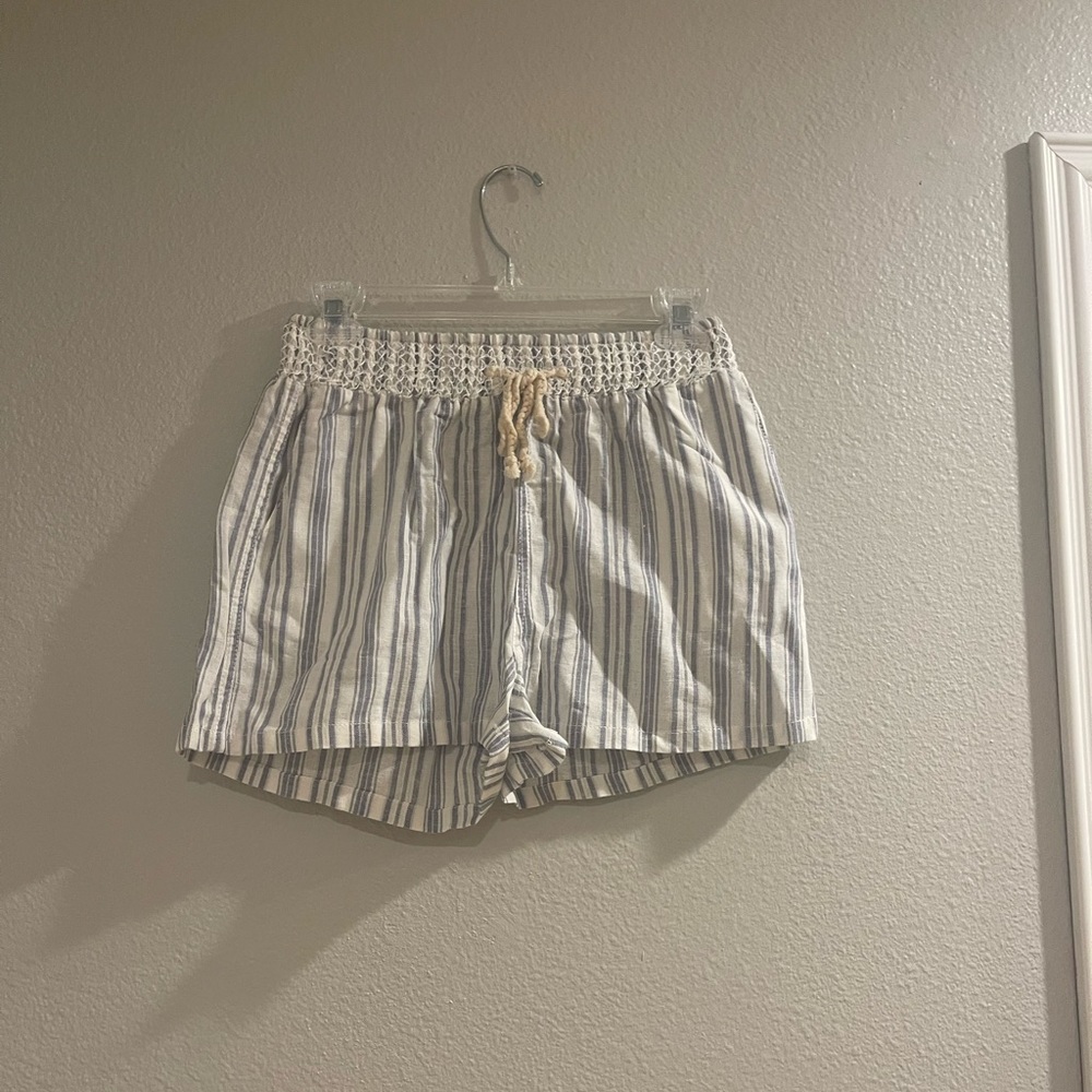 Striped Linen Beach Shorts